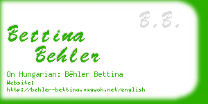 bettina behler business card
